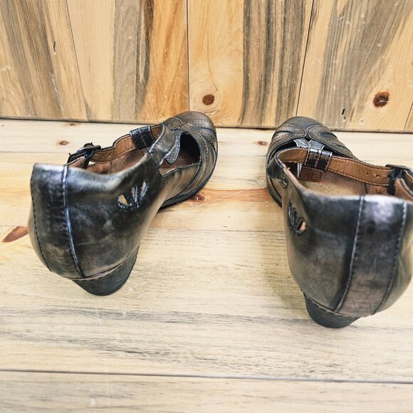 Rockport Cobb Hill Angelina T-Strap Mary Jane Pumps Bronze Leather - Picture 4 of 7